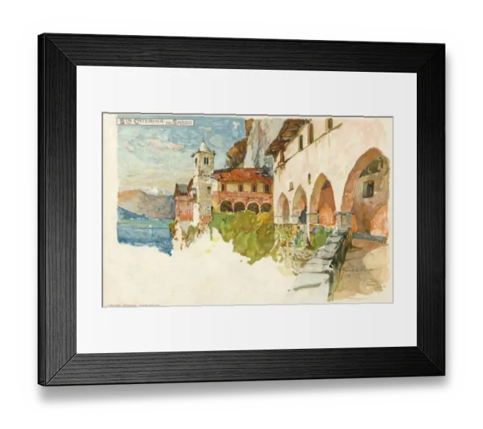 Framed Print : Santa Caterina del Sasso, Italy Framed Print : Santa Caterina del Sasso, Italy