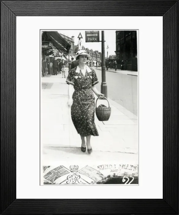 Framed Print : Lady out shopping - Candid street photograph Framed Print : Lady out shopping - Candid street photograph