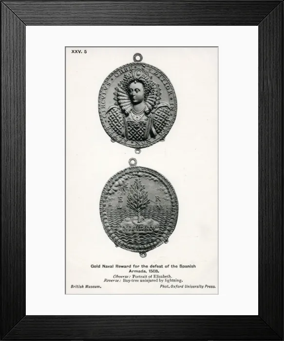 Framed Print : Gold Naval Reward for the defeat of the Spanish Armada Framed Print : Gold Naval Reward for the defeat of the Spanish Armada