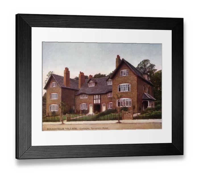 Framed Print : Bournville Village - Cottages on Sycamore Road