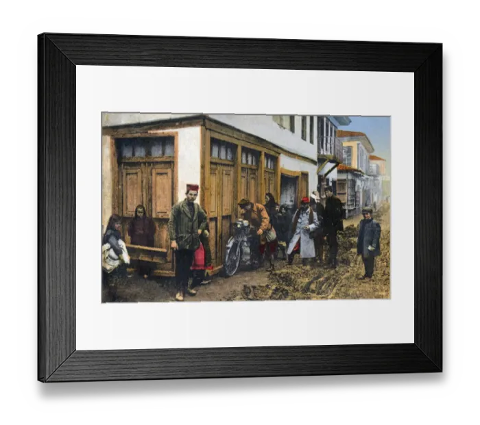 Framed Print : English Touring Motorcyclist at Dojran, North Macedonia Framed Print : English Touring Motorcyclist at Dojran, North Macedonia