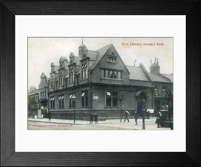Framed Print : Free Library, Queens Park, London Framed Print : Free Library, Queens Park, London
