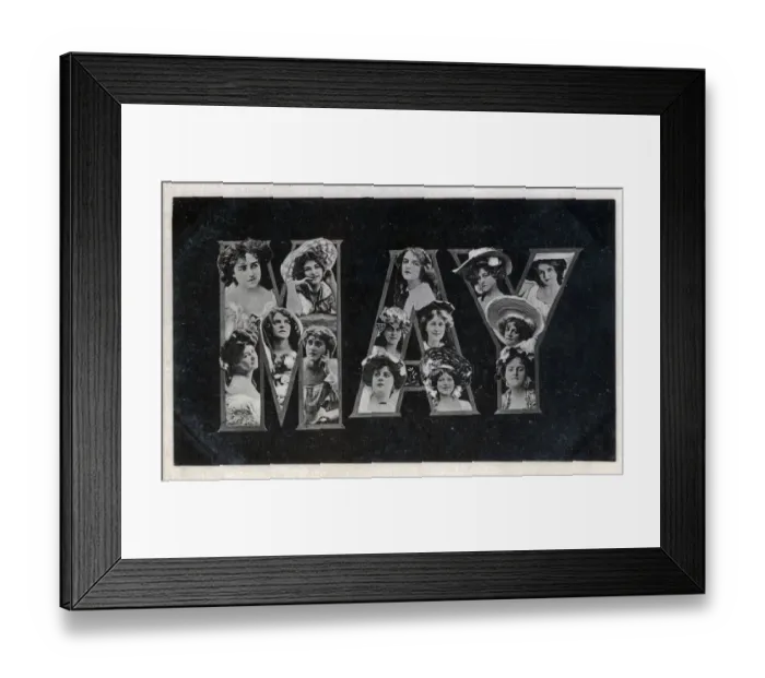 Framed Print : Large Letter Name card - May Framed Print : Large Letter Name card - May