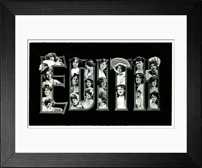 Framed Print : Large Letter Name card - Edith Framed Print : Large Letter Name card - Edith