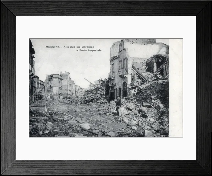 Framed Print : (insert). Aftermath of Earthquake and Fire at Messina, Sicily, Italy Framed Print : (insert). Aftermath of Earthquake and Fire at Messina, Sicily, Italy
