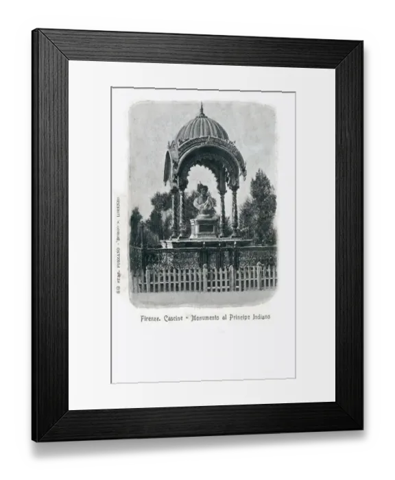 Framed Print : Florence, Italy - Cascine - Monument to an Indian Maharajah Framed Print : Florence, Italy - Cascine - Monument to an Indian Maharajah