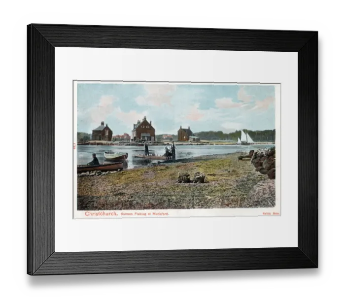 Framed Print : Salmon Fishing at Mudeford, Christchurch, Hampshire Framed Print : Salmon Fishing at Mudeford, Christchurch, Hampshire