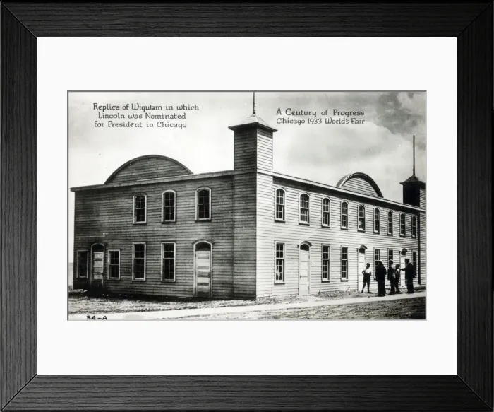 Framed Print : Replica of the Wigwam in which Lincoln was nominated Framed Print : Replica of the Wigwam in which Lincoln was nominated