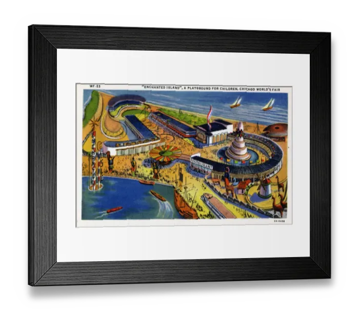 Framed Print : Chicago Worlds Fair 1933 - Enchanted Island Framed Print : Chicago Worlds Fair 1933 - Enchanted Island