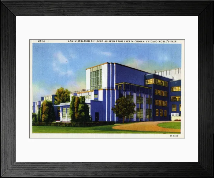 Framed Print : Chicago Worlds Fair 1933 - Administrative Building