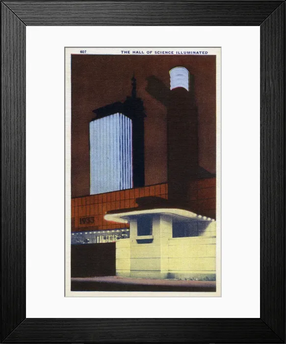 Framed Print : Chicago Worlds Fair 1933 - The Hall of Science Illuminated Framed Print : Chicago Worlds Fair 1933 - The Hall of Science Illuminated