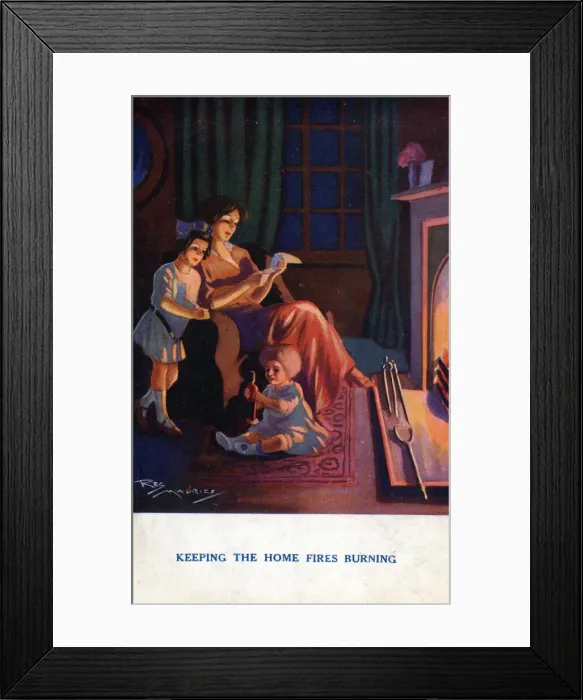 Framed Print : WW1 - Home Front - Keeping the home fires burning Framed Print : WW1 - Home Front - Keeping the home fires burning