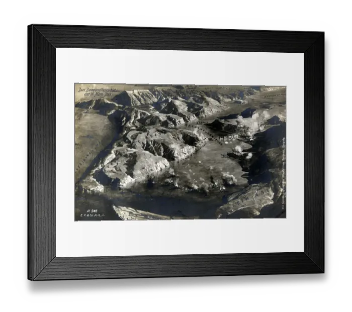 Framed Print : WW1 - Aerial View of the Dardanelles Battlefields, Turkey Framed Print : WW1 - Aerial View of the Dardanelles Battlefields, Turkey