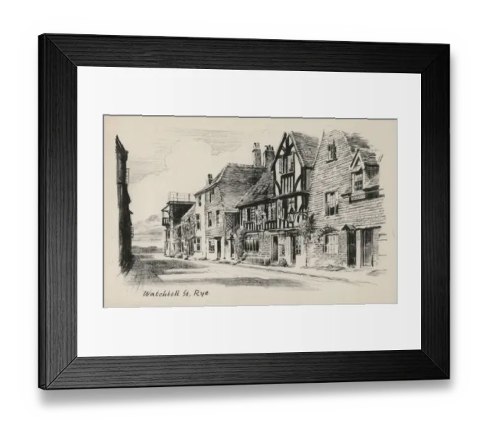 Framed Print : Rye, East Sussex - Watchbell Street Framed Print : Rye, East Sussex - Watchbell Street