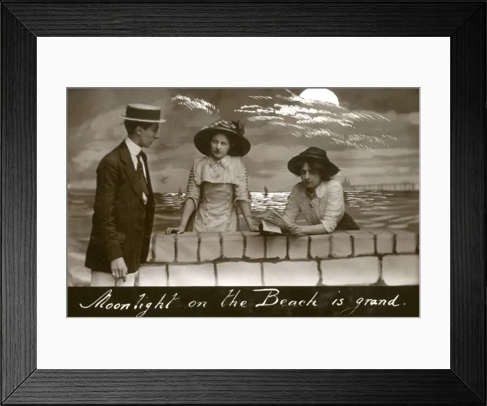 Framed Print : Moonlight on the Beach is Grand Framed Print : Moonlight on the Beach is Grand