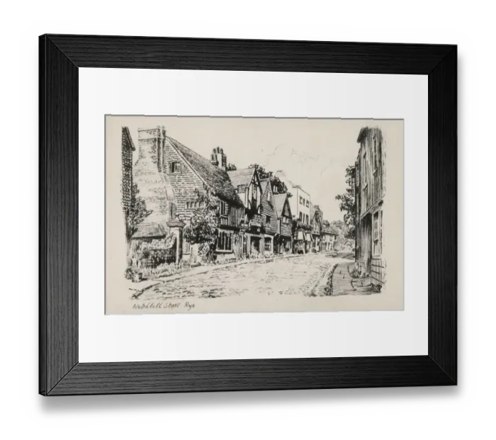 Framed Print : Rye, East Sussex - Watchbell Street Framed Print : Rye, East Sussex - Watchbell Street