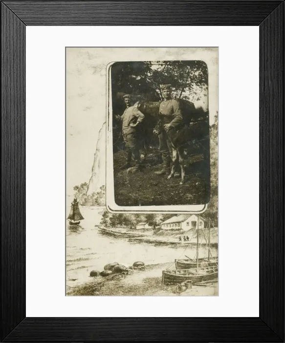 Framed Print : WW1 - Postcard sent home by a German soldier on the front Framed Print : WW1 - Postcard sent home by a German soldier on the front