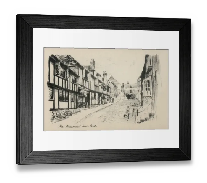 Framed Print : Rye, East Sussex - The Mermaid Inn, Mermaid Street Framed Print : Rye, East Sussex - The Mermaid Inn, Mermaid Street