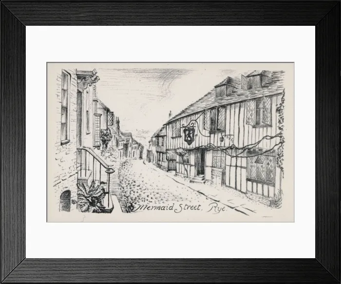 Framed Print : Rye, East Sussex - Mermaid Street Framed Print : Rye, East Sussex - Mermaid Street