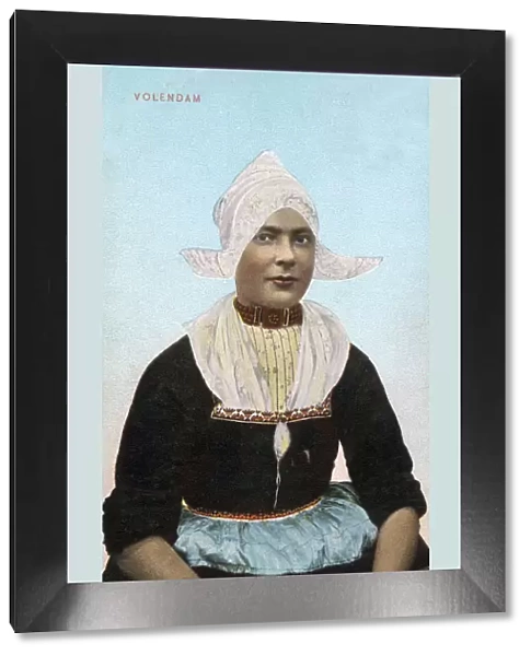 Woman in traditional costume from Volendam, Netherlands