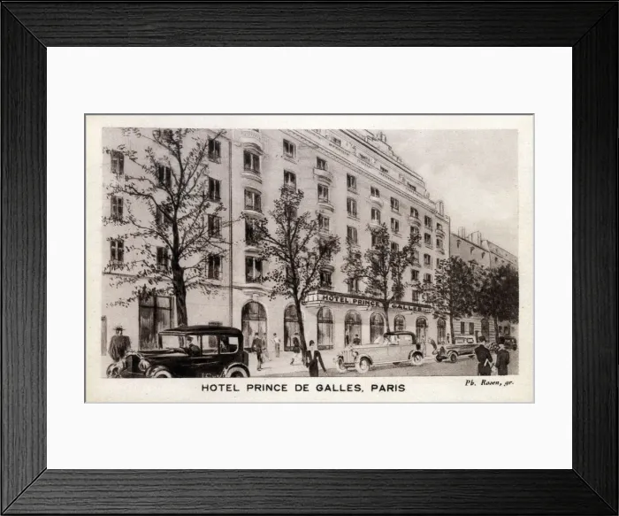 Framed Print : Hotel Prince de Galles, Paris, France Framed Print : Hotel Prince de Galles, Paris, France