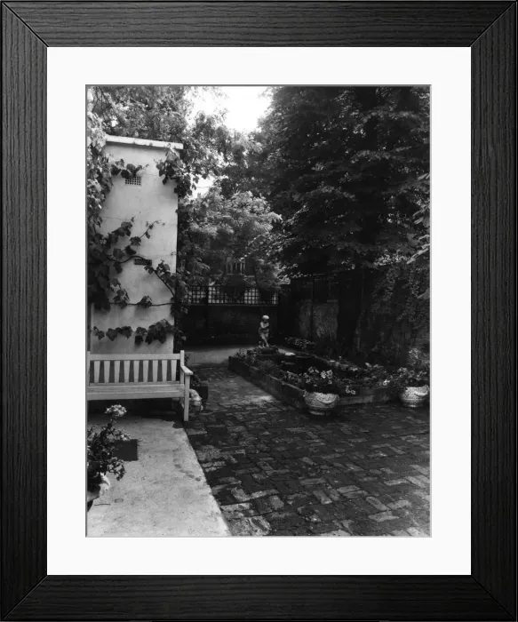 Framed Print : The House of Molly Bishop (Lady George Scott) - The Courtyard Garden Framed Print : The House of Molly Bishop (Lady George Scott) - The Courtyard Garden