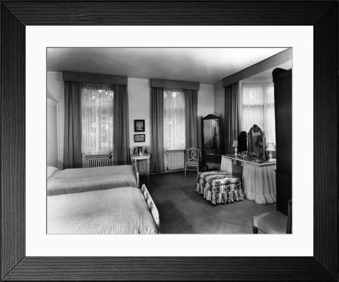 Framed Print : The House of Molly Bishop (Lady George Scott) - The bedroom Framed Print : The House of Molly Bishop (Lady George Scott) - The bedroom