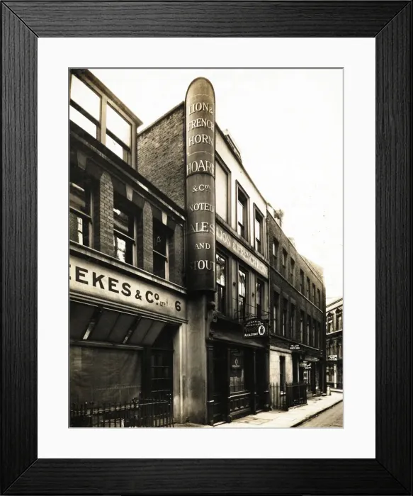 Framed Print : Photograph of Black Lion & French Horn PH, Mayfair, London Framed Print : Photograph of Black Lion & French Horn PH, Mayfair, London
