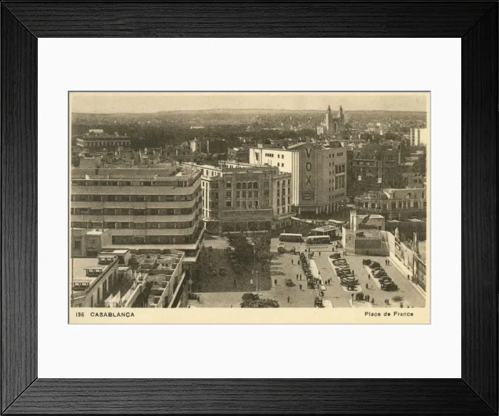 Framed Print : Casablanca, Morocco - Place de France Framed Print : Casablanca, Morocco - Place de France