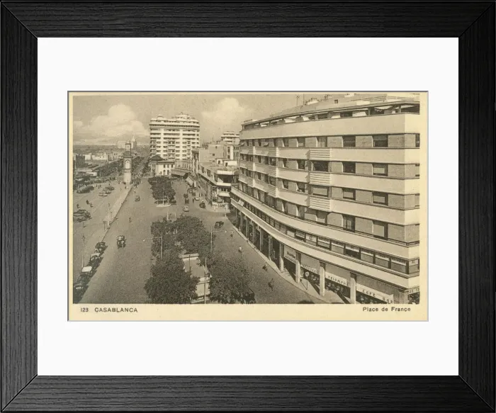 Framed Print : Casablanca, Morocco - Place de France Framed Print : Casablanca, Morocco - Place de France