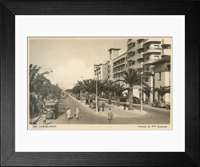 Framed Print : Casablanca, Morocco - Avenue of the 4th Zouaves Framed Print : Casablanca, Morocco - Avenue of the 4th Zouaves