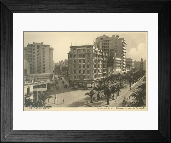 Framed Print : Casablanca, Morocco - Boulevard of the 4th Zouaves Framed Print : Casablanca, Morocco - Boulevard of the 4th Zouaves
