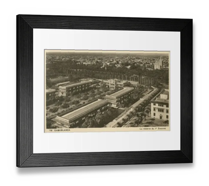 Framed Print : Casablanca, Morocco - Barracks of the 1st Zouaves Framed Print : Casablanca, Morocco - Barracks of the 1st Zouaves