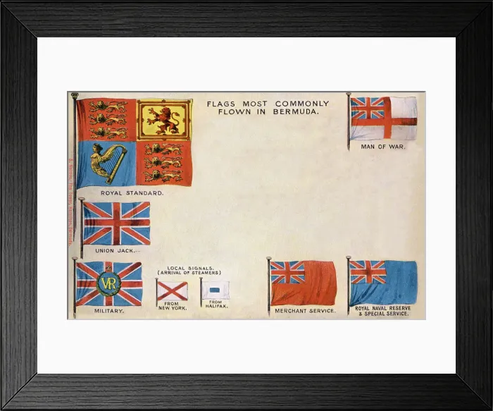 Framed Print : Flags most commonly flown in Bermuda Framed Print : Flags most commonly flown in Bermuda