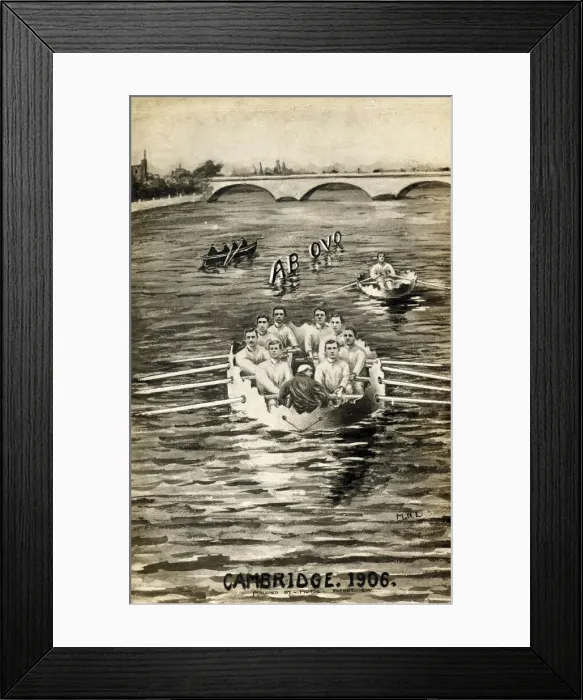 Framed Print : The Cambridge Eight competing in a shell race Framed Print : The Cambridge Eight competing in a shell race