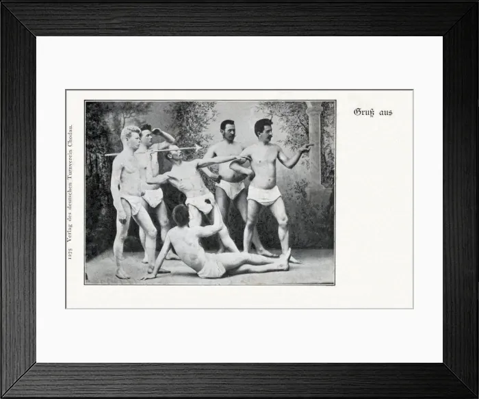 Framed Print : Members of the German gymnastics club at Chodov Framed Print : Members of the German gymnastics club at Chodov