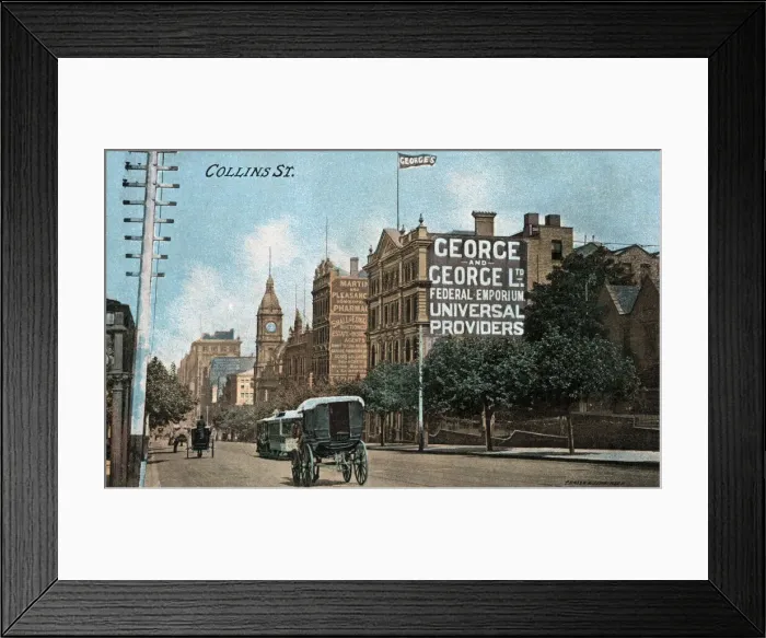 Framed Print : Collins Street, Melbourne, Victoria, Australia Framed Print : Collins Street, Melbourne, Victoria, Australia
