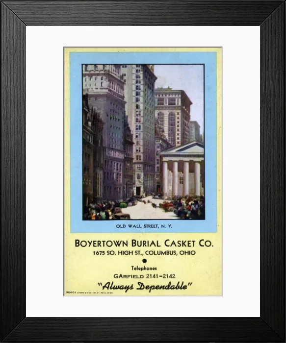 Framed Print : Old Wall Street, New York, NY, USA