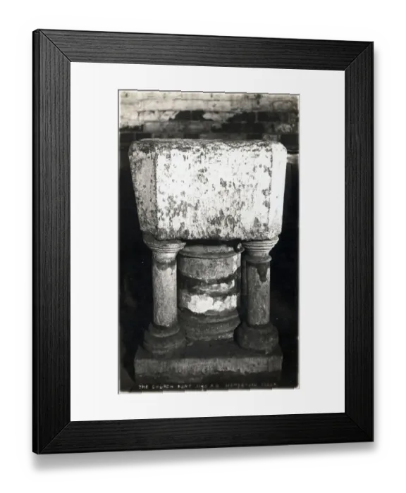Framed Print : The Norman Font - St. Andrews Church, Hempstead, Essex Framed Print : The Norman Font - St. Andrews Church, Hempstead, Essex