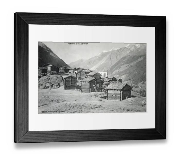 Framed Print : Picturesque Swiss Alpine village of Blatten close to Zermatt Framed Print : Picturesque Swiss Alpine village of Blatten close to Zermatt
