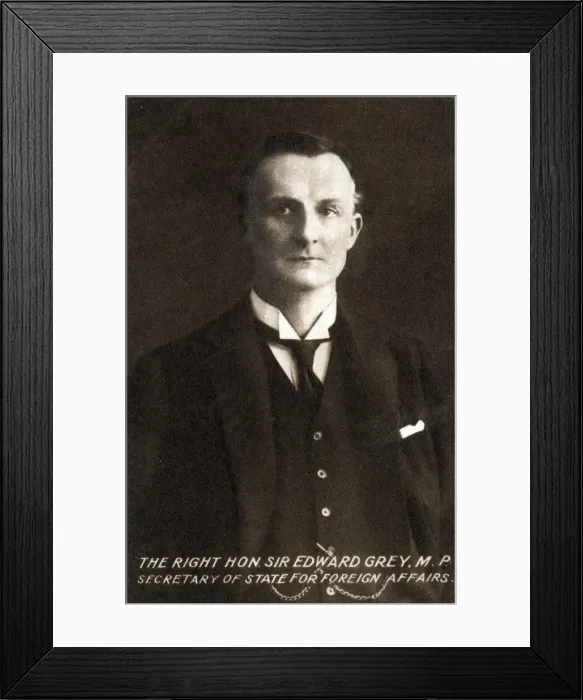 Framed Print : Edward Grey, 1st Viscount Grey of Fallodon Framed Print : Edward Grey, 1st Viscount Grey of Fallodon