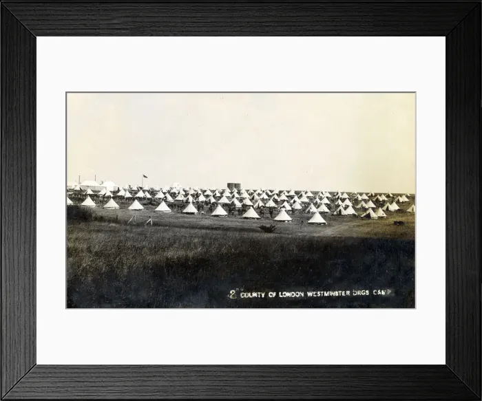 Framed Print : 2nd County of London Westminster Dragoons Camp Framed Print : 2nd County of London Westminster Dragoons Camp