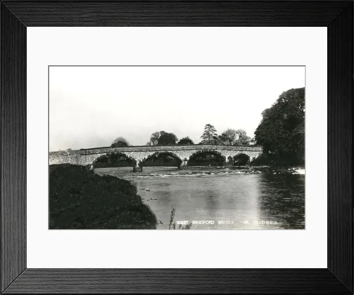 Framed Print : The Bridge, West Bradford, near Clitheroe, Lancashire, England. Date: 1910s Framed Print : The Bridge, West Bradford, near Clitheroe, Lancashire, England. Date: 1910s