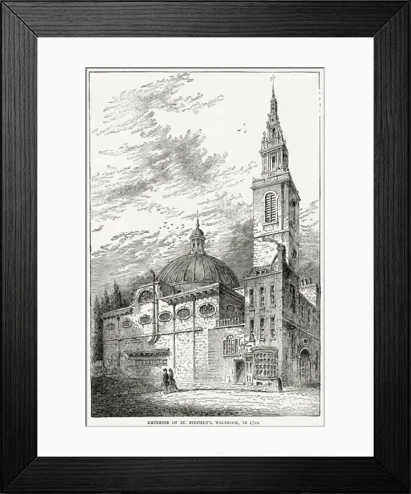 Framed Print : St Stephens Walbrook, in the City of London. Date: 1700 Framed Print : St Stephens Walbrook, in the City of London. Date: 1700