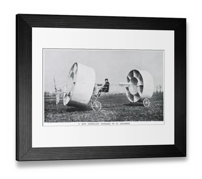 Framed Print : The multicellular tractor tandem flying machine, built at Villefranche Framed Print : The multicellular tractor tandem flying machine, built at Villefranche
