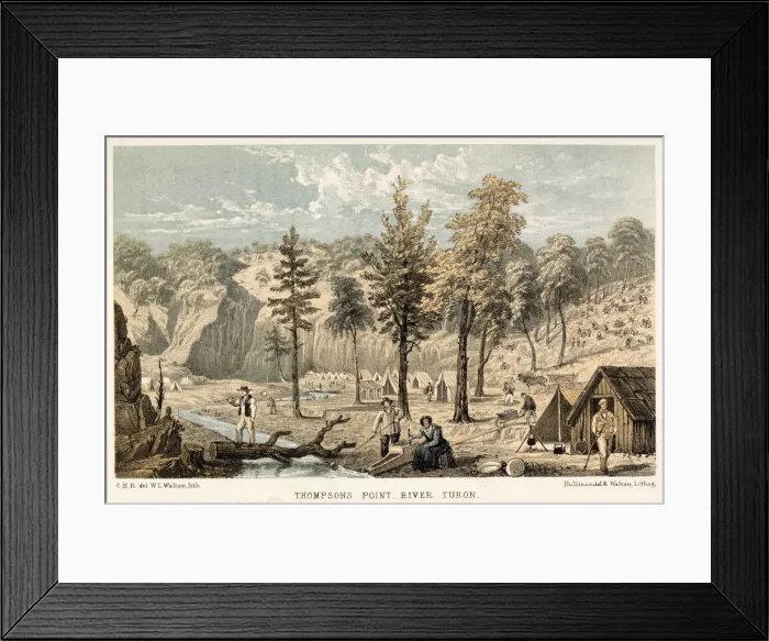 Framed Print : Panning for gold at Thompsons Point, on the River Turon in New South Wales Framed Print : Panning for gold at Thompsons Point, on the River Turon in New South Wales