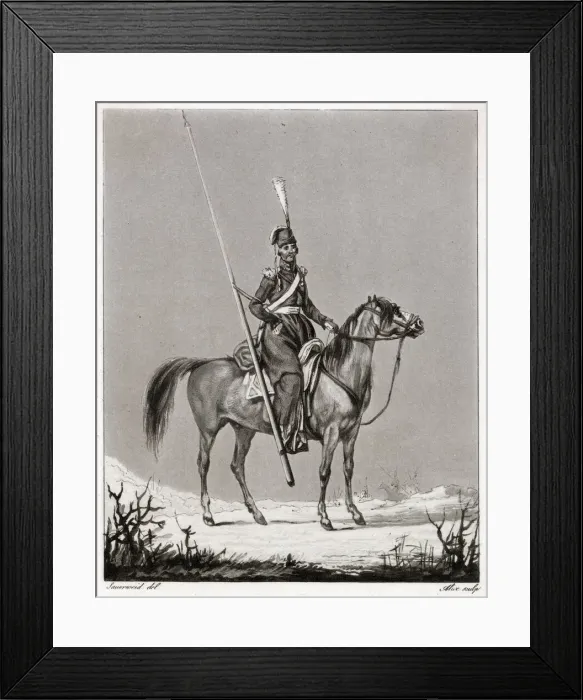 Framed Print : A Cossack of the Russian Army. Date: circa 1820 Framed Print : A Cossack of the Russian Army. Date: circa 1820
