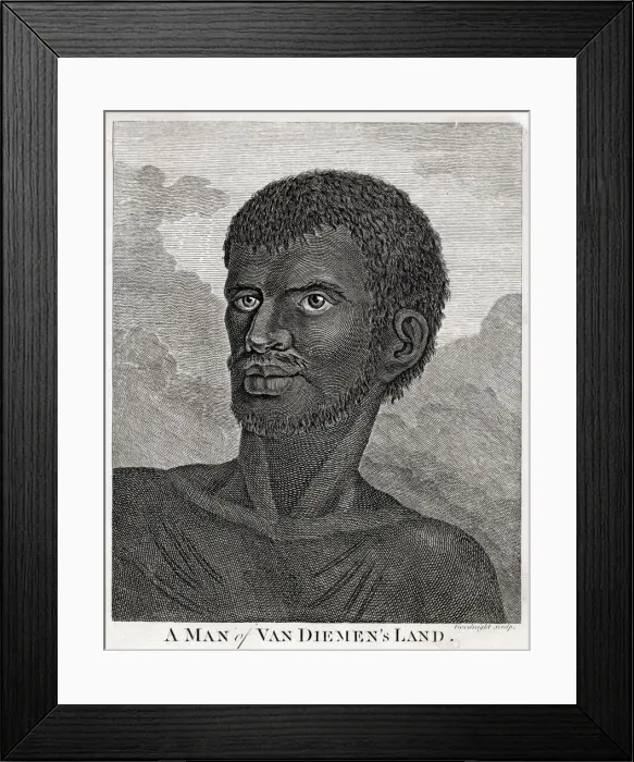 Framed Print : A Man of Van Diemens Land (Tasmania) encountered during Cook Framed Print : A Man of Van Diemens Land (Tasmania) encountered during Cook
