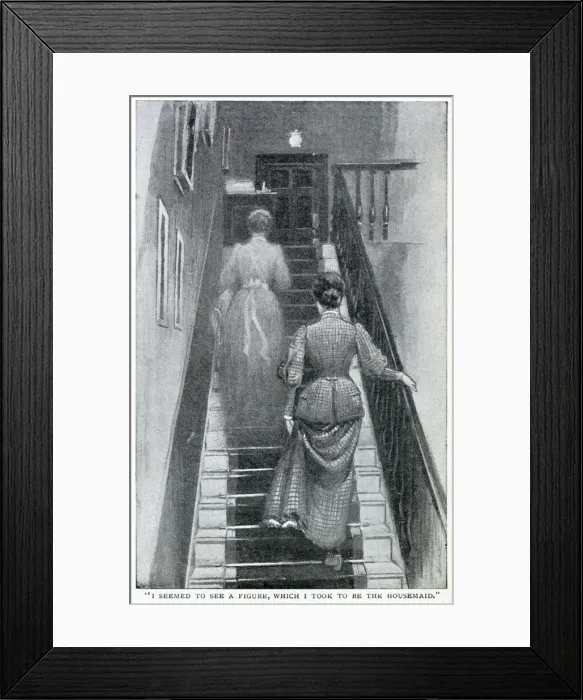 Framed Print : Kathleen Leigh Hunt is walking upstairs in Hyde Park Place, London Framed Print : Kathleen Leigh Hunt is walking upstairs in Hyde Park Place, London