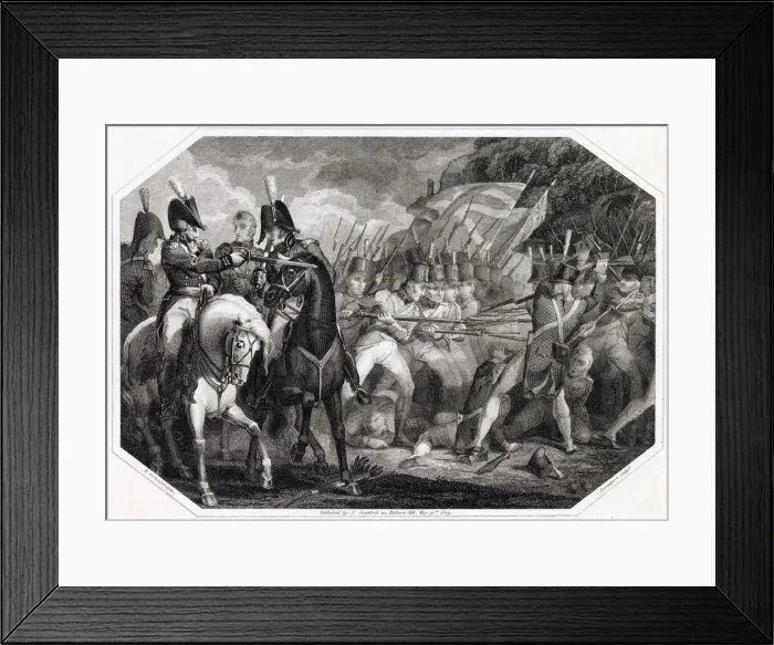 Framed Print : BATTLE OF MAIDA (Portugal) The bayonet charge by the British expeditionary force routs Framed Print : BATTLE OF MAIDA (Portugal) The bayonet charge by the British expeditionary force routs